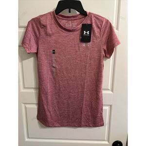 Women's underarmour heatgear size XS shirt bright Pink Tee‎ Shirt 1277206